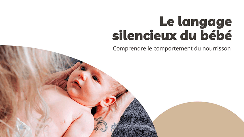 Maman tenant son bébé pendant le webinaire Le langage silencieux des bébés